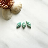 Small Faint Green Diamond Namtso Lake Turquoise, Set of 3 Background