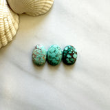Small Mint Green Oval Namtso Lake Turquoise, Set of 3 Background