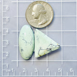 Large Faint Green Mixed Lone Mountain Turquoise, Set of 2 Dimensions