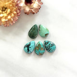 Small Mixed Teardrop Mixed Turquoise, Set of 5 Background