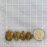 Large Sky Blue Freeform Royston Turquoise, Set of 4 Dimensions