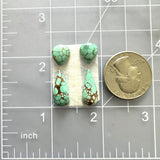 Small Mint Green Mixed Namtso Lake Turquoise, Set of 4 Dimensions