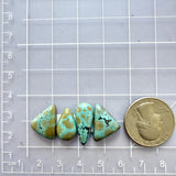 Small Sky Blue Mixed Treasure Mountain Turquoise, Set of 4 Dimensions