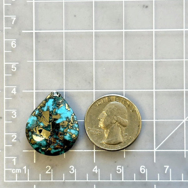 Large Sky Blue Teardrop Ithaca Peak Turquoise Dimensions