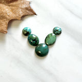 Medium Deep Green Light Color Mixed Treasure Mountain Turquoise, Set of 5 Background