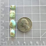 Small Mint Green Mixed Sonora Turquoise, Set of 4 Dimensions