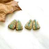 Large Sea Green Triangle Royston Turquoise, Set of 4 Background