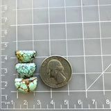 Small Sky Blue Half Moon Namtso Lake Turquoise, Set of 3 Dimensions