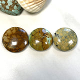 Medium Earth Brown Round Mixed Turquoise, Set of 3 Background