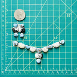 Small Mixed Mixed Mixed Turquoise, Set of 17 Dimensions