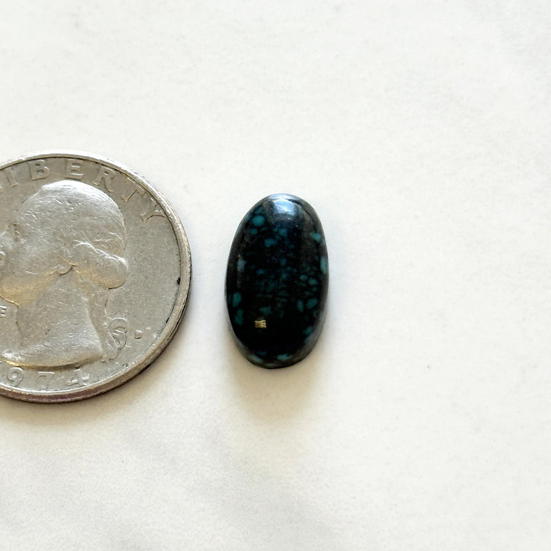 Medium Deep Blue Oval Yungai Turquoise Dimensions