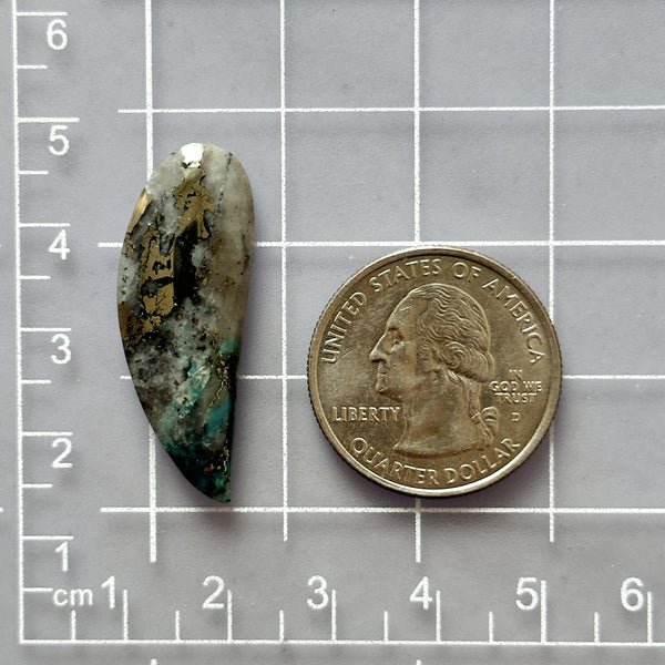 Large Earth Brown Freeform Ithaca Peak Turquoise Dimensions