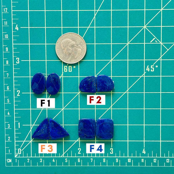 3. Small Triangle Lapis Lazuli, Set of 2 - 042324
