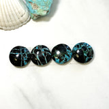 Smalll Ocean Blue Round Yungai Turquoise, Set of 4 Background