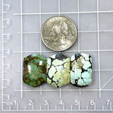 Medium Mixed Mixed Mixed Turquoise, Set of 3 Dimensions