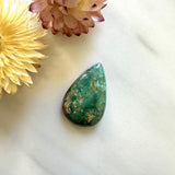 Large Deep Green Teardrop Crescent Lake Variscite Background