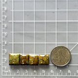 Medium Earth Brown Square Treasure Mountain Turquoise, Set of 4 Dimensions