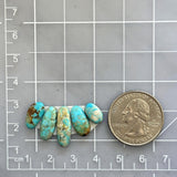 Small Sky Blue Oval Number 8 Turquoise, Set of 5 Dimensions