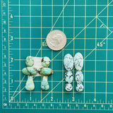 Medium Mixed Mixed Mixed Turquoise, Set of 12 Dimensions