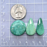 Large Mint Green Mixed Crescent Lake Variscite, Set of 3 Dimensions