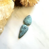 Medium Sky Blue Teardrop Namtso Lake Turquoise, Set of 2 Background