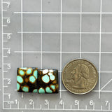 Small Sky Blue Square Treasure Mountain Turquoise, Set of 2 Dimensions