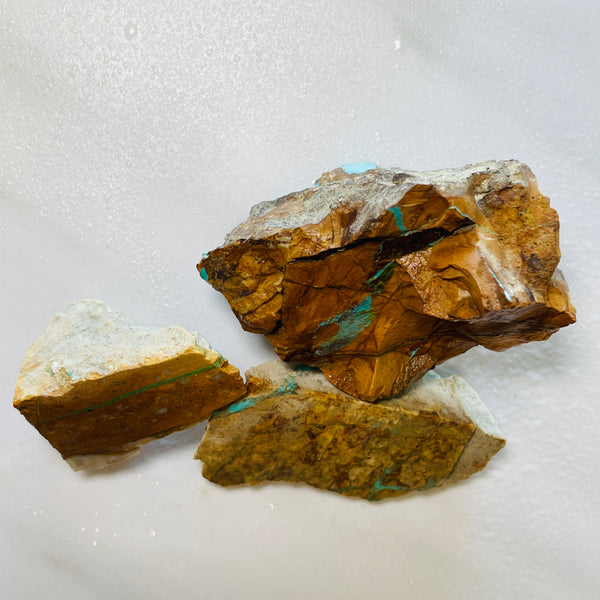 Earth Brown Rough Natural Royston Turquoise Chunks Background