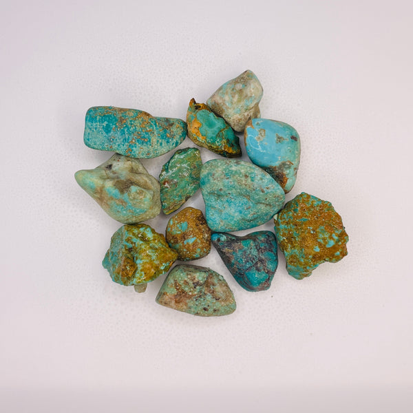 Sky Blue Rough Natural Stabilized Royston Turquoise Chunks Background