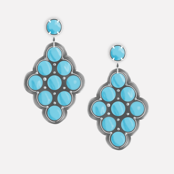 Design-ready Presets - Tyrone Turquoise Earrings Background