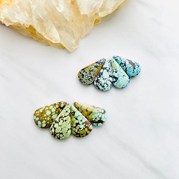 Medium Mixed Teardrop Mixed Turquoise, Set of 8 Background