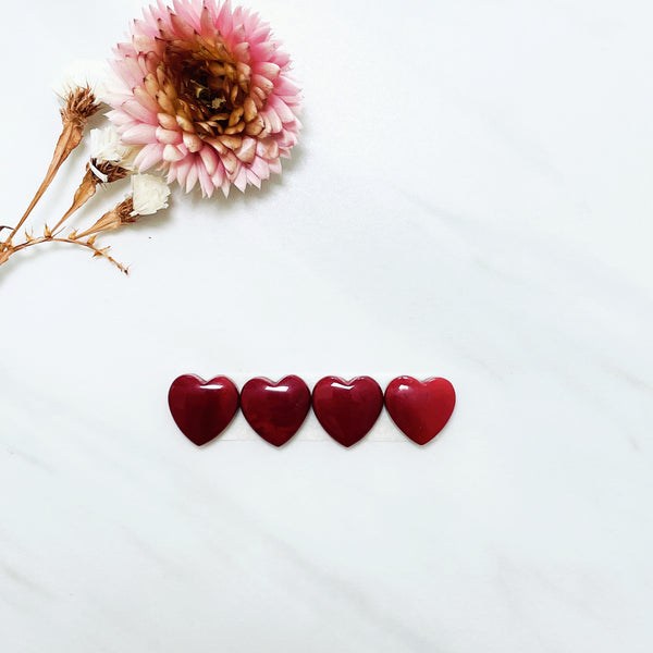 Medium Red Heart Rosarita, Set of 4 Background