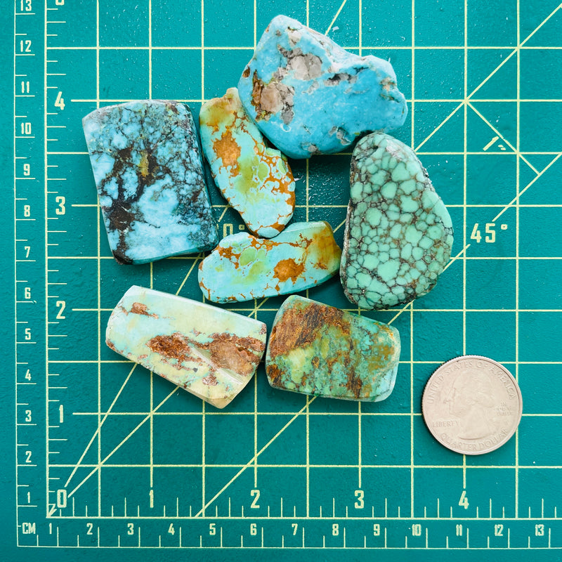 Turquoise Rough Slabs Ocean Blue Rough Natural Mixed Turquoise Slabs - Turquoise Moose