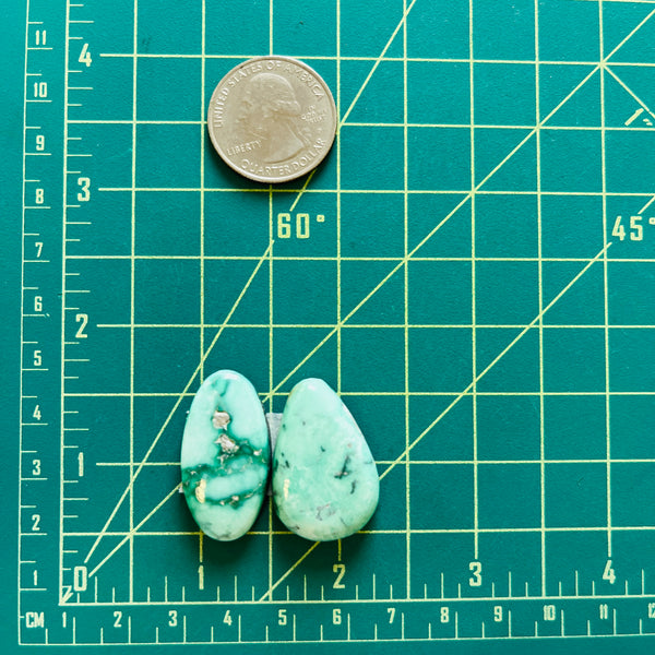 Large Mint Green Mixed Broken Arrow Variscite, Set of 2 Dimensions