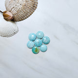 Small Sky Blue Round Sand Hill Turquoise, Set of 7 Background