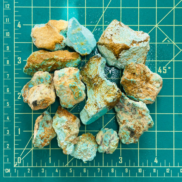 Sky Blue Rough Natural Number 8 Turquoise Chunks Dimensions