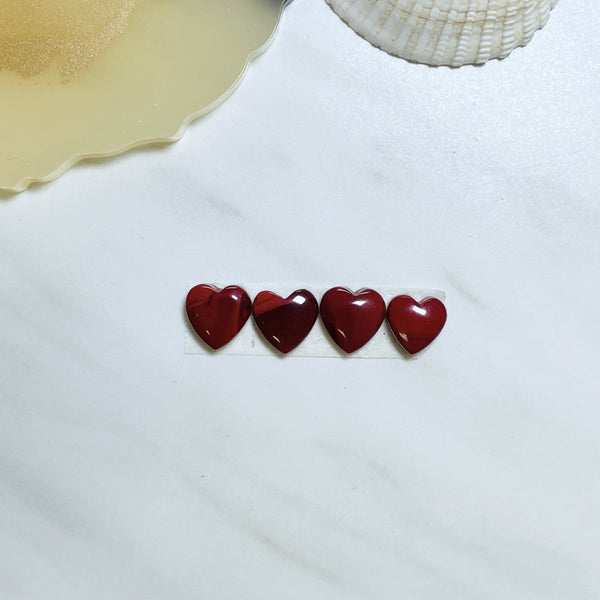 Medium Red Heart Rosarita, Set of 4 Background