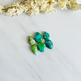 Small Mixed Teardrop Sonoran Blue Turquoise, Set of 6 Background