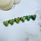 Small Sea Green Heart Yungai Turquoise, Set of 6 Background