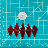 Medium Red Triangle Rosarita, Set of 10 Dimensions
