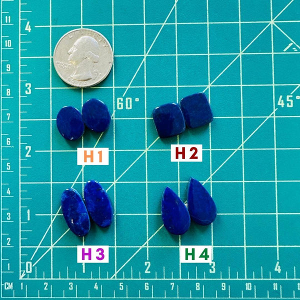 1. Small Round Lapis Lazuli, Set of 2 - 031224