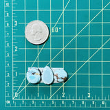 Medium Sky Blue Mixed Golden Hills Turquoise, Set of 3 Dimensions