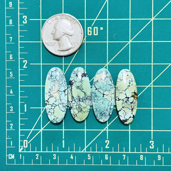 Large Mixed Surfboard Wild Horse Turquoise, Set of 4 Dimensions