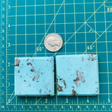 L49 x W49 x H8 Sky Blue Square Yungai Turquoise, Set of 2 Dimensions