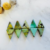 Medium  Mixed Triangle Mixed Turquoise, Set of 10 Background