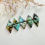 Small Mixed Triangle Mixed Turquoise, Set of 10 Background