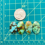Medium Turquoise Oval Mixed Mixed, Set of 4 Dimensions