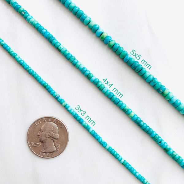 Emerald Valley Turquoise Rondelle Beads