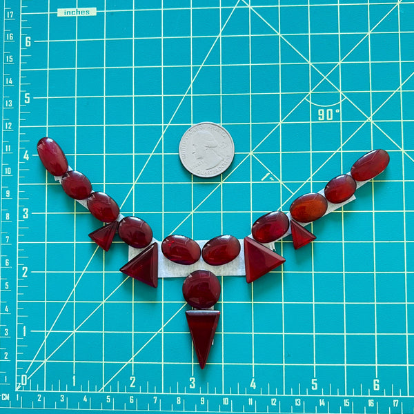 Medium Red Mixed Rosarita, Set of 16 Dimensions