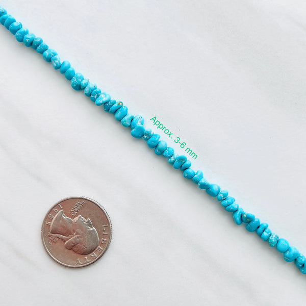 Sleeping Beauty Turquoise Nugget Beads