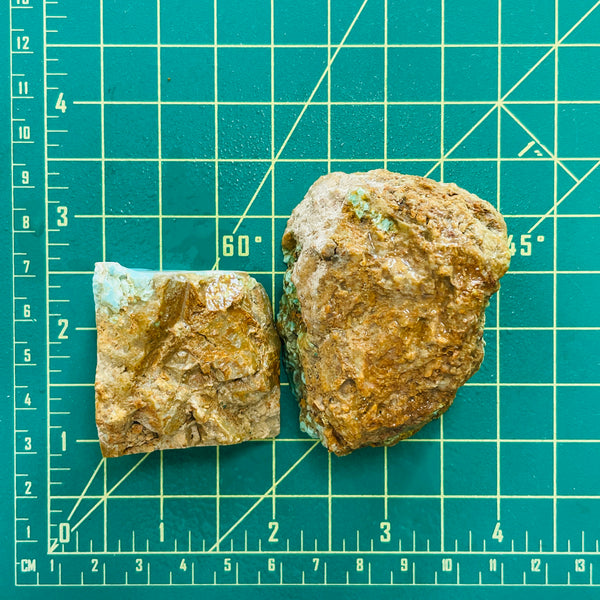 Sky Blue Rough Natural Stabilized Number 8 Turquoise Chunks Dimensions